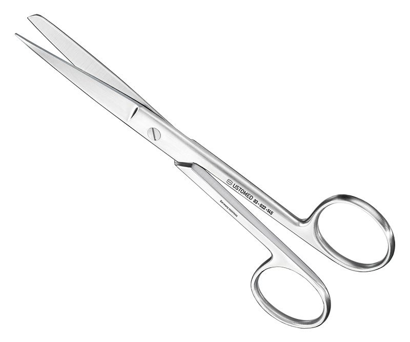 Surgical scissors, 14, 5cm, sh/bl., straight