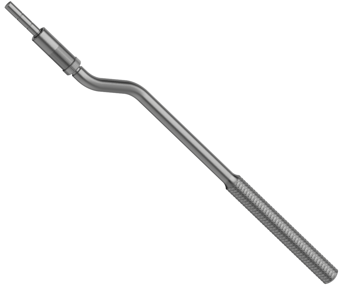 Bone Condenser, bajonettförmiger Schaft, Spitze konkav,3,0 mm Durchm.,zylindrisch mit stufenlos verstellbarer Tiefenmark.