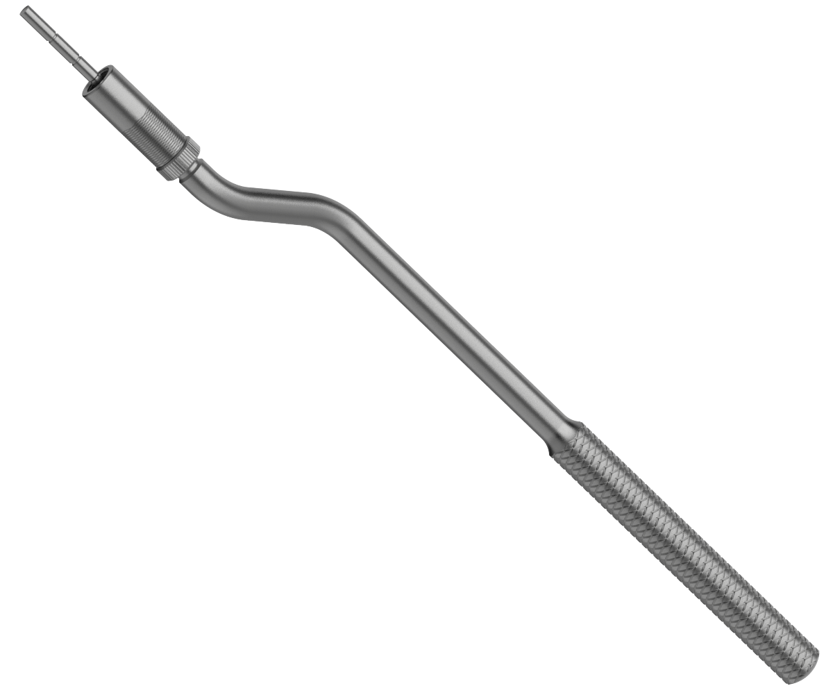 Bone Condenser, bajonettförmiger Schaft, Spitze konkav,2,0 mm Durchm.,zylindrisch mit stufenlos verstellbarer Tiefenmark.