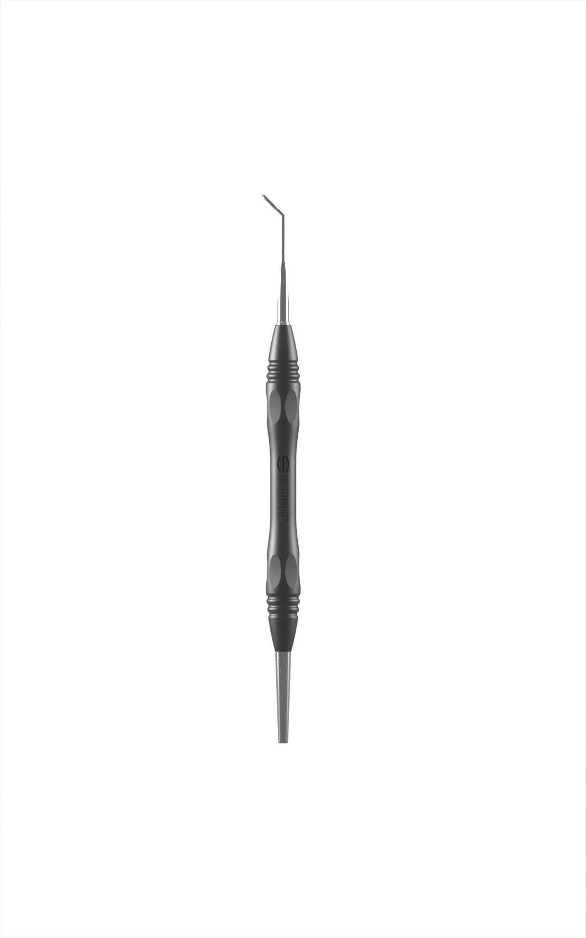 Micro-WSR-Spiegel, plan, Rhodium, 6x3mm, Griff PEEK schwarz