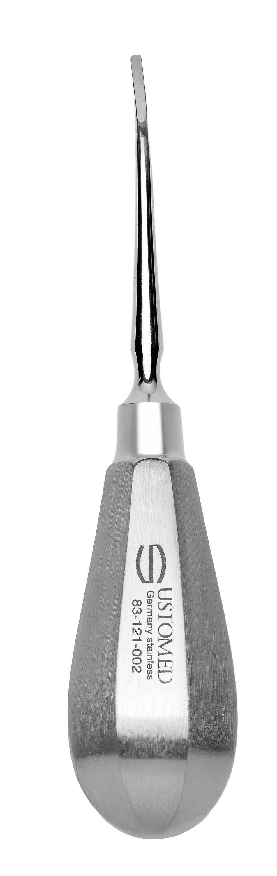 USTO-LUX Luxation Elevator – flat, curved 2.0 mm – for rotational axial luxation and ligament release