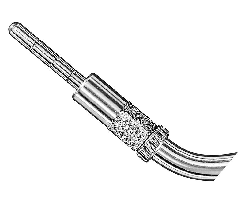 Bone Condenser, bajonettförmiger Schaft, Spitze konvex, 3, 0 mm Durchm., zylindrisch mit stufenlos 