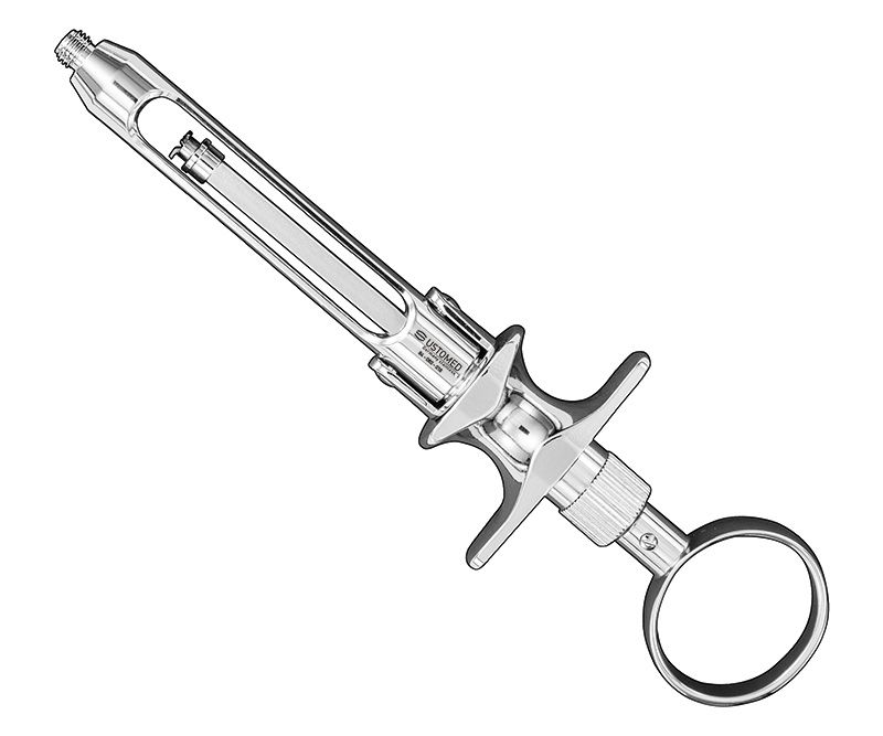 Cartridge syringe, ring handle, compact