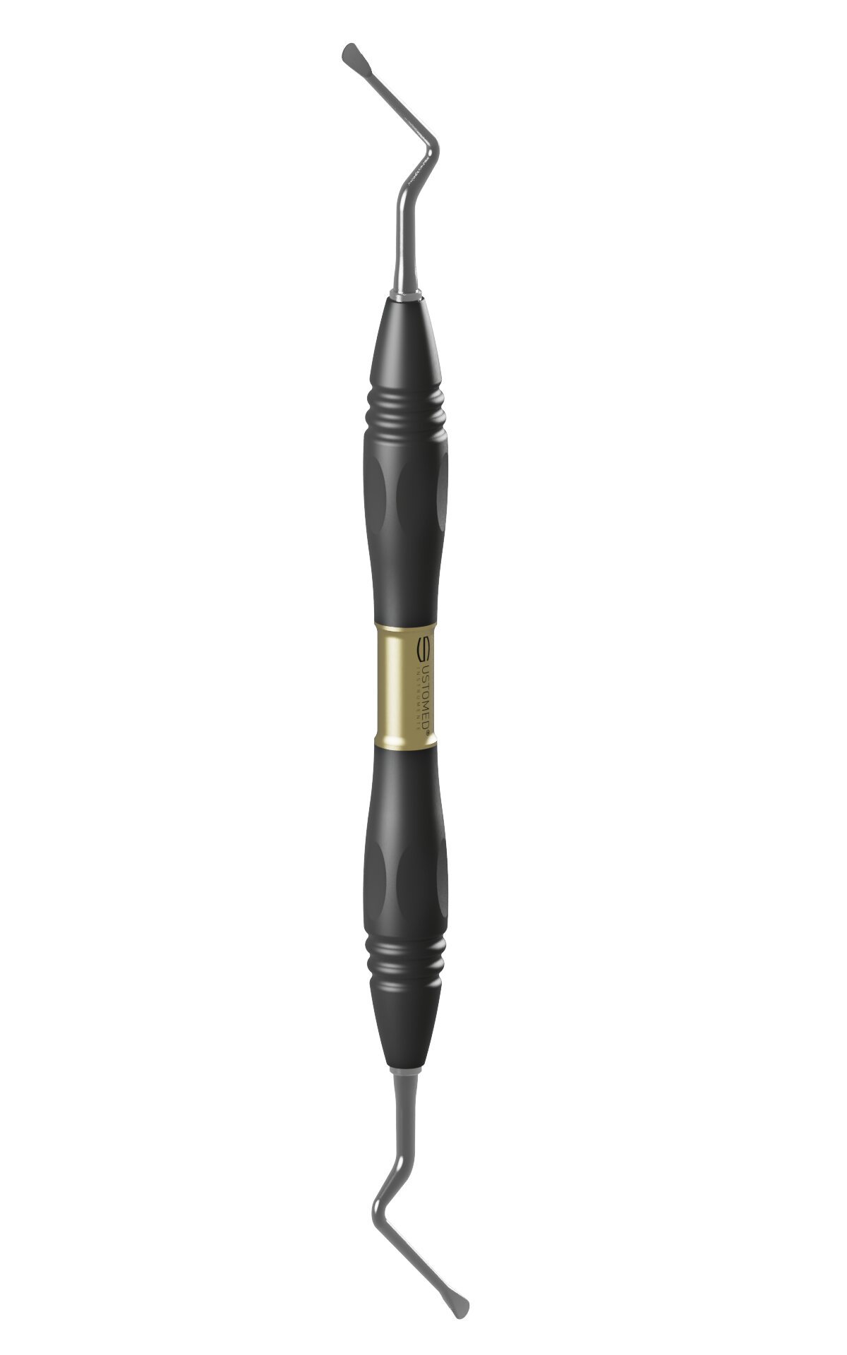 Lucas – Scharfer Löffel – Fig. 87, doppellendig, 2 mm, gezahnt – Serie BLACK SPINE – extra scharf