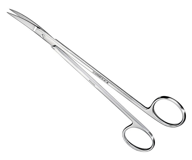 KELLY, suture-/gum scissors, 18 cm, cvd.