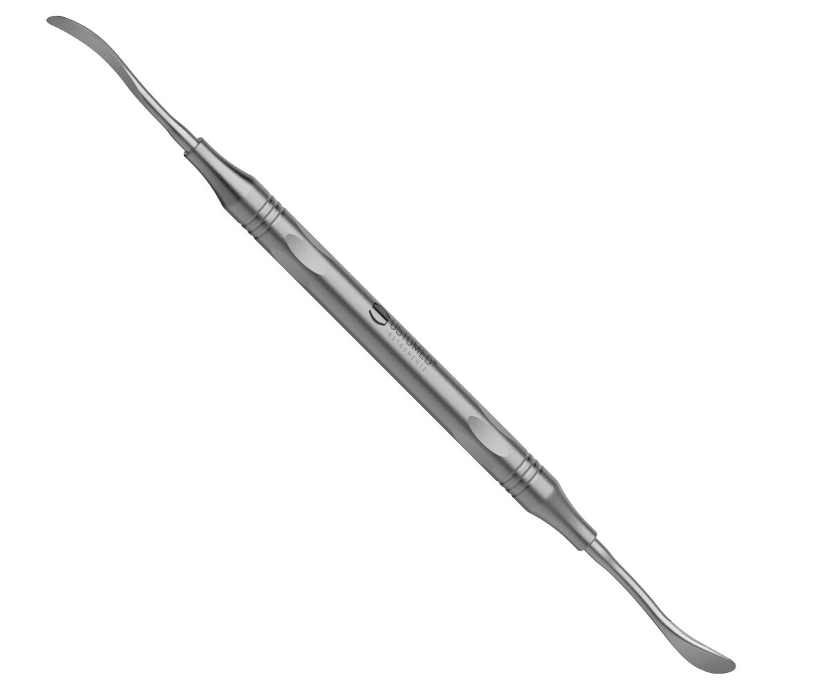 Raspatorium, 17,5 cm, doppelendig, gebogen 
