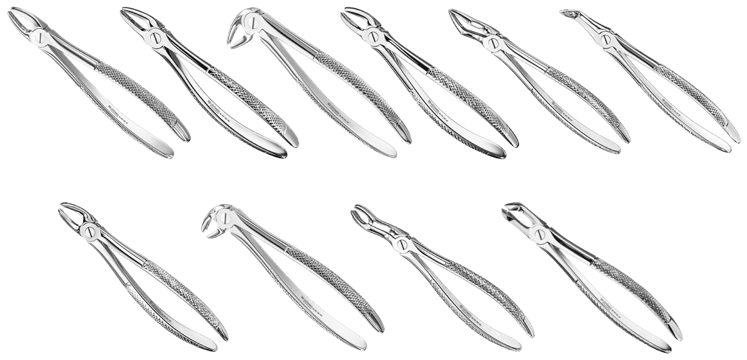 80-000-010-Zahnzangen-SetYMAMTtumrFFsR ZAHNZANGEN BASIC SET / 6 x Zahnzangen für OK, 4 x Zahnzangen für UK