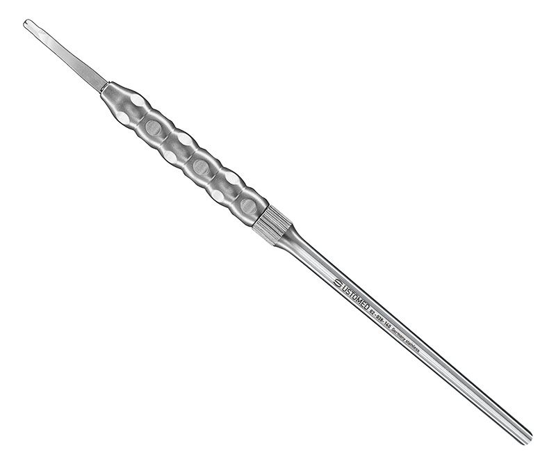 Micro-scalpel handle, 14 cm, anat. shape