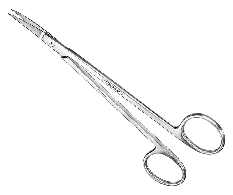 KELLY, suture-/gum scissors, 16 cm, cvd.