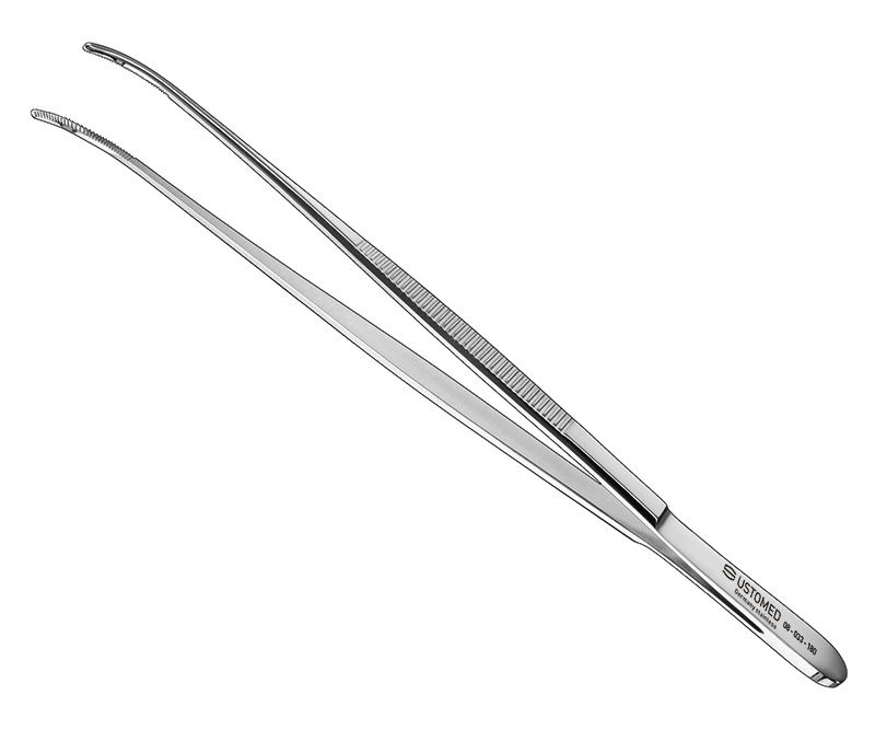 Dissecting forceps, 18 cm, cvd., delicate