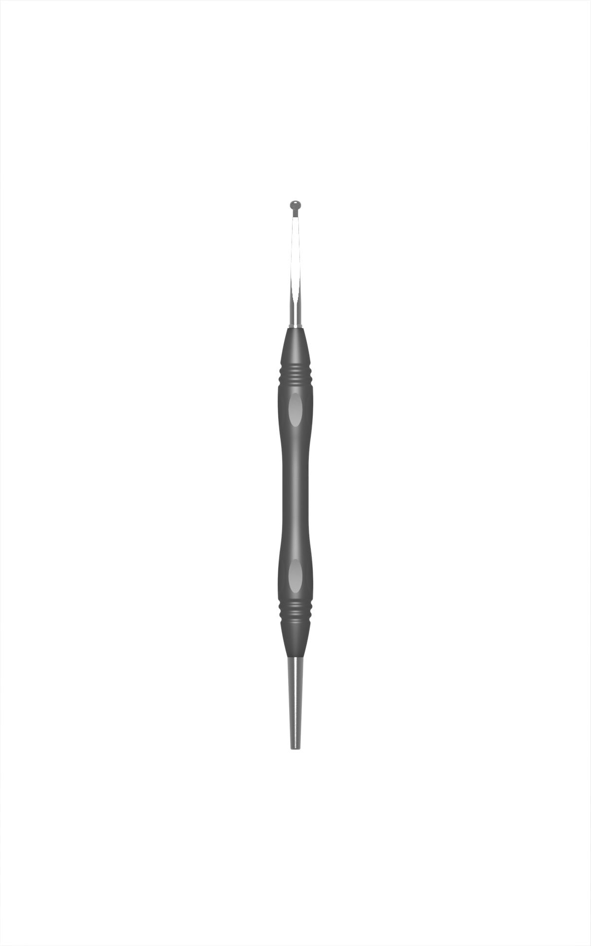 Micro-WSR-Spiegel, plan, Rhodium,Ø 3 mm,Griff PEEK schwarz