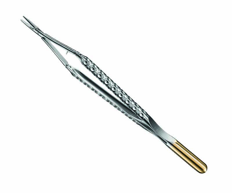 Micro-Gelenk-Nadelhalter, diamantiert, 17 cm, mit Gewicht, ohne Sperre, gerade