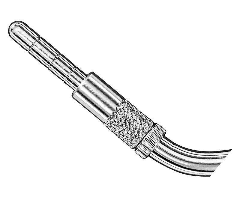 Bone Condenser, bajonettförmiger Schaft, Spitze konvex, 4, 0 mm Durchm., zylindrisch mit stufenlos 