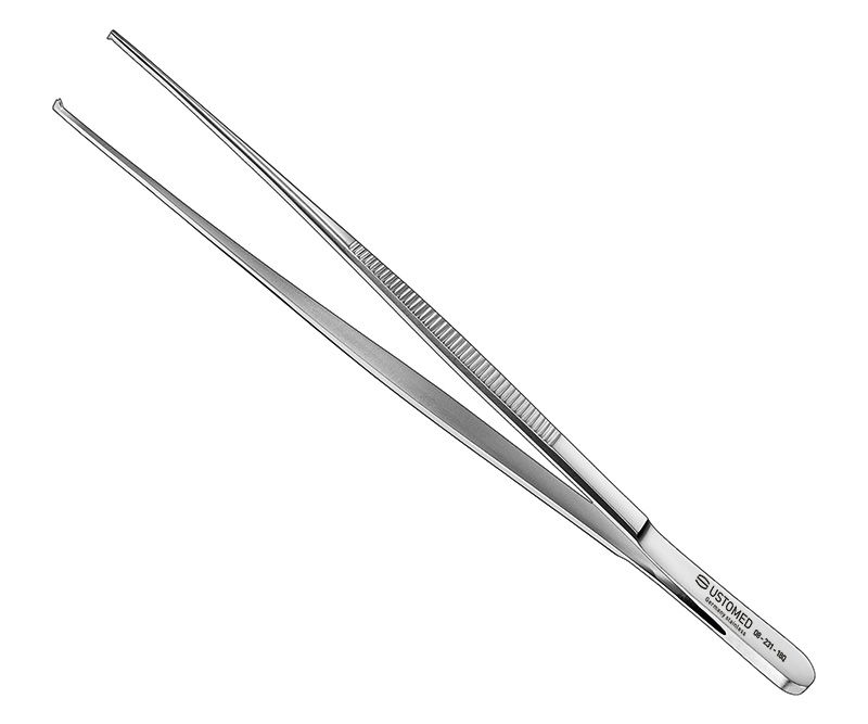 Chirurgische Pinzette, 18, 0 cm, gerade, 1×2 Zähne, fein