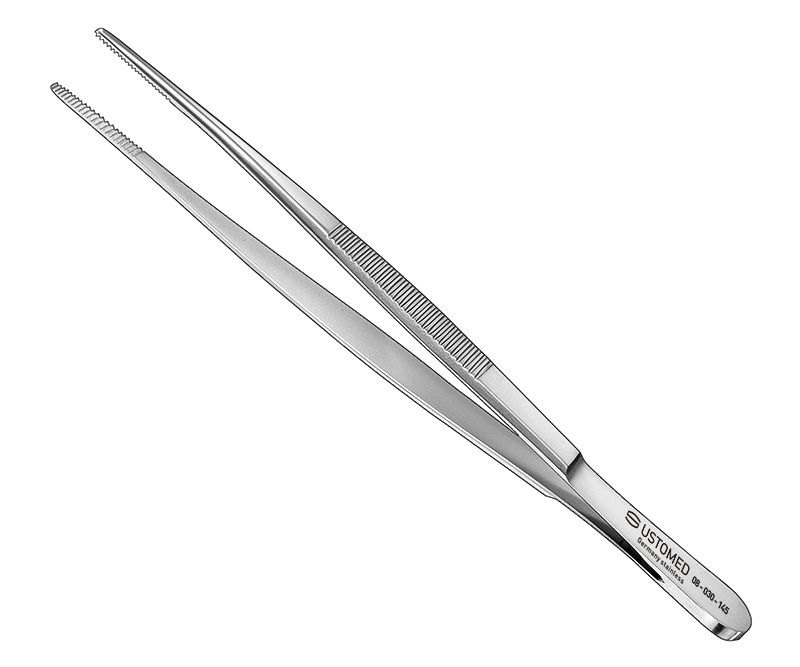 Dissecting forceps, 14, 5 cm, str., delicate