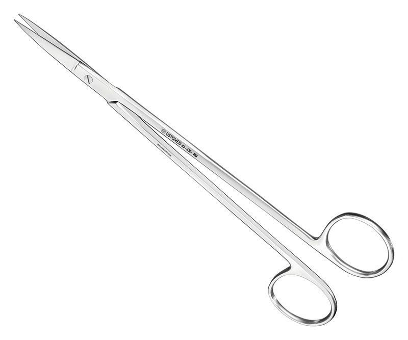KELLY, suture-/gum scissors, 18 cm, str.