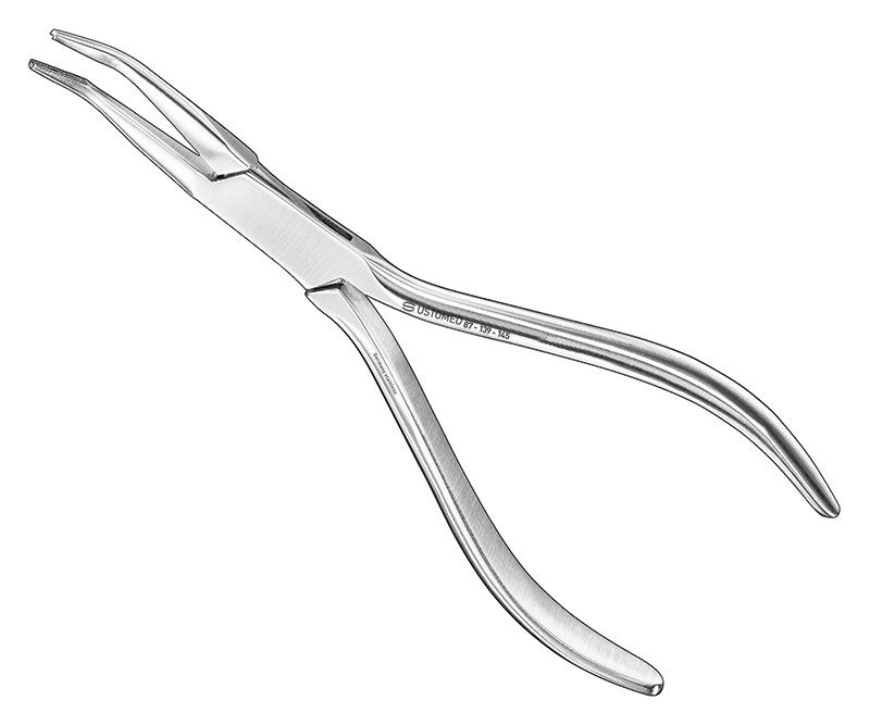 Pliers for remov.root canal screws, angl.