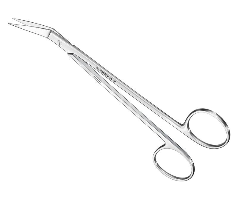 LOCKLIN, suture-/gum scissors, 16 cm, serr.