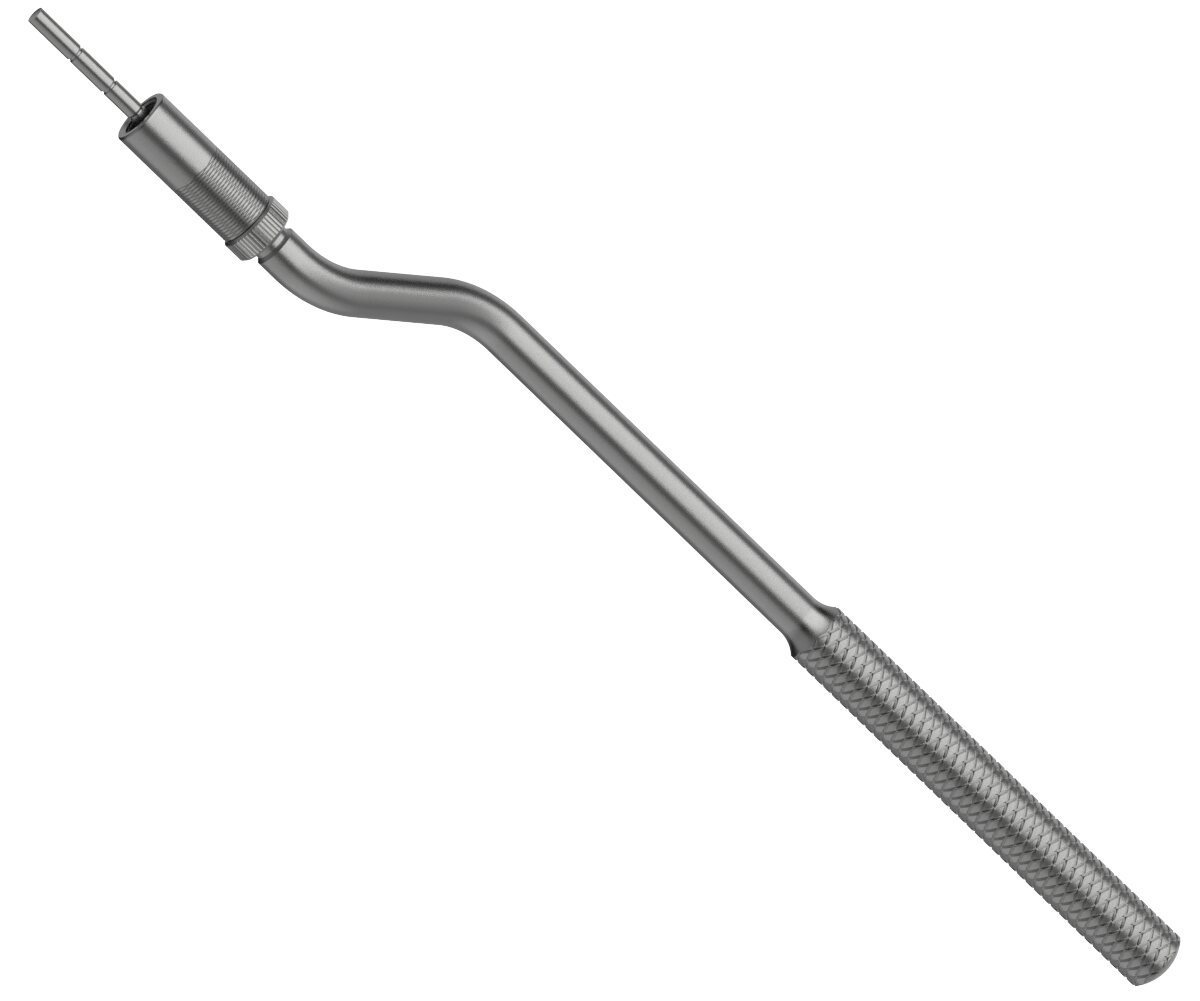 Bone Condenser, bajonettförmiger Schaft, Spitze konkav, 2,0 mm Durchmesser, zylindrisch mit stufenlos verstellbarer Tiefenmark