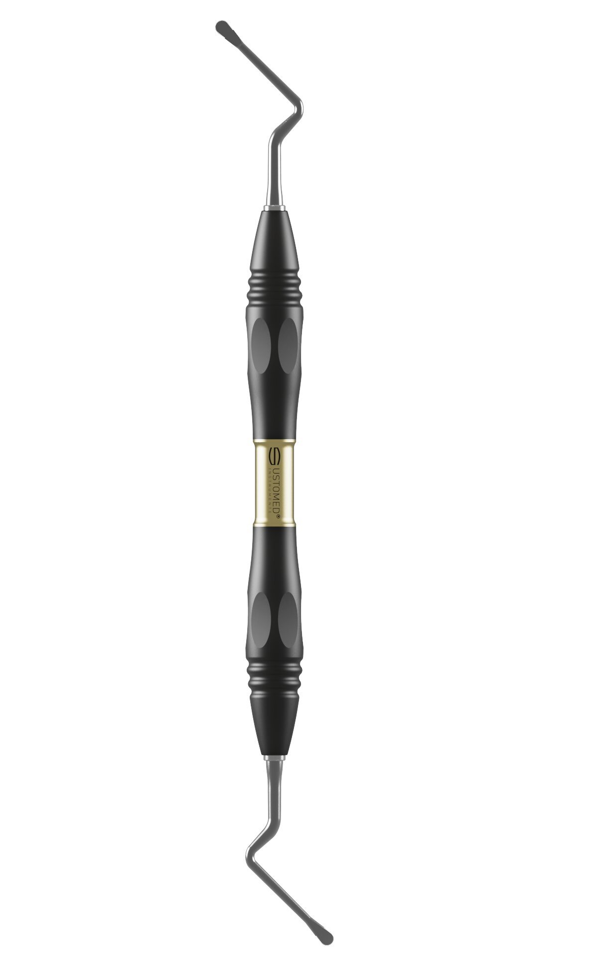 Lucas – Scharfer Löffel – Fig. 87, doppellendig, 2 mm, gezahnt – Serie BLACK SPINE – extra scharf