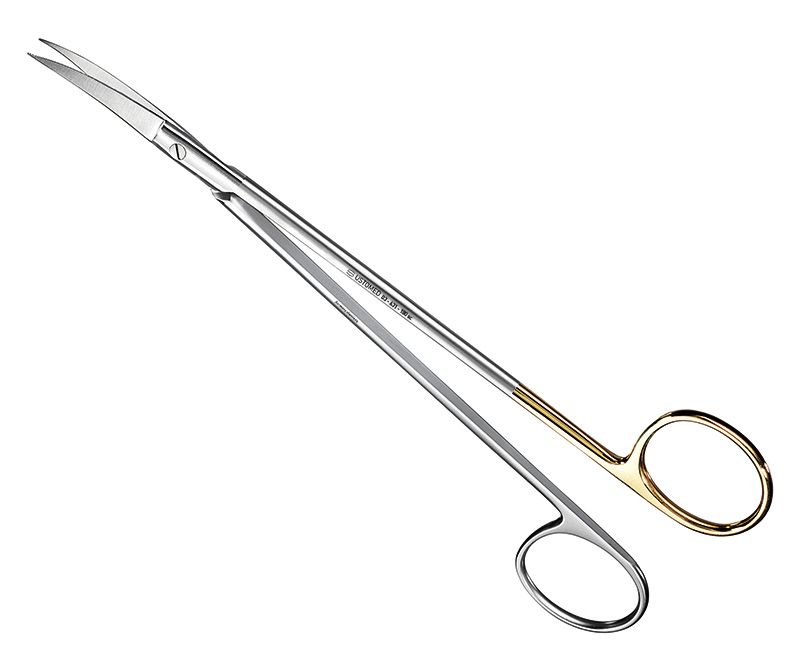 KELLY, suture-/gum scissors, 18 cm, cvd., SC