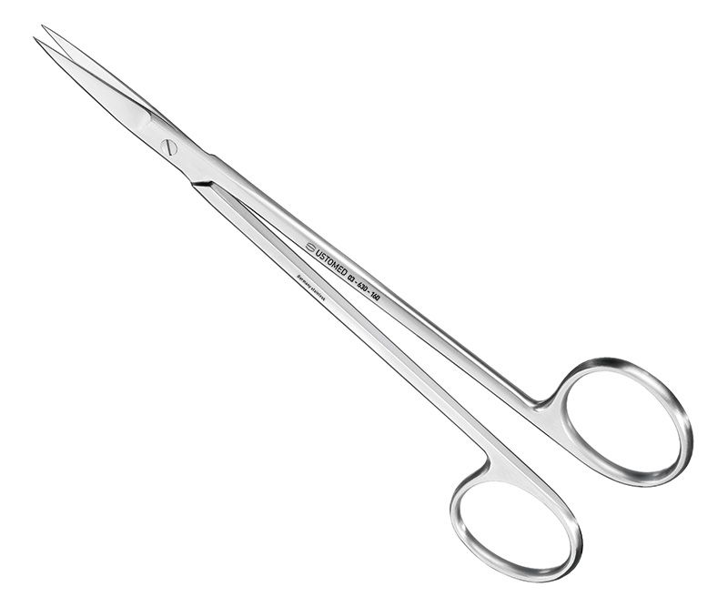 KELLY, suture-/gum scissors, 16 cm, str.