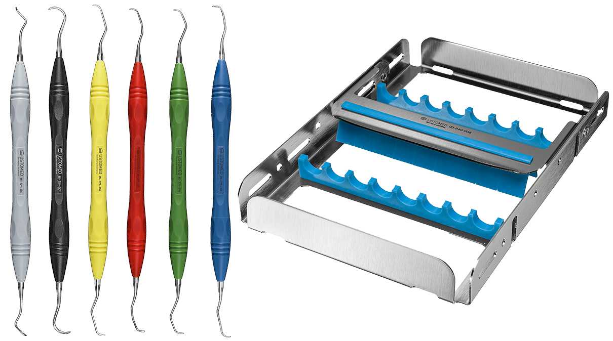 Zeichenflaeche-1 Periodontal Set, USTO-SOFT handles, compl.