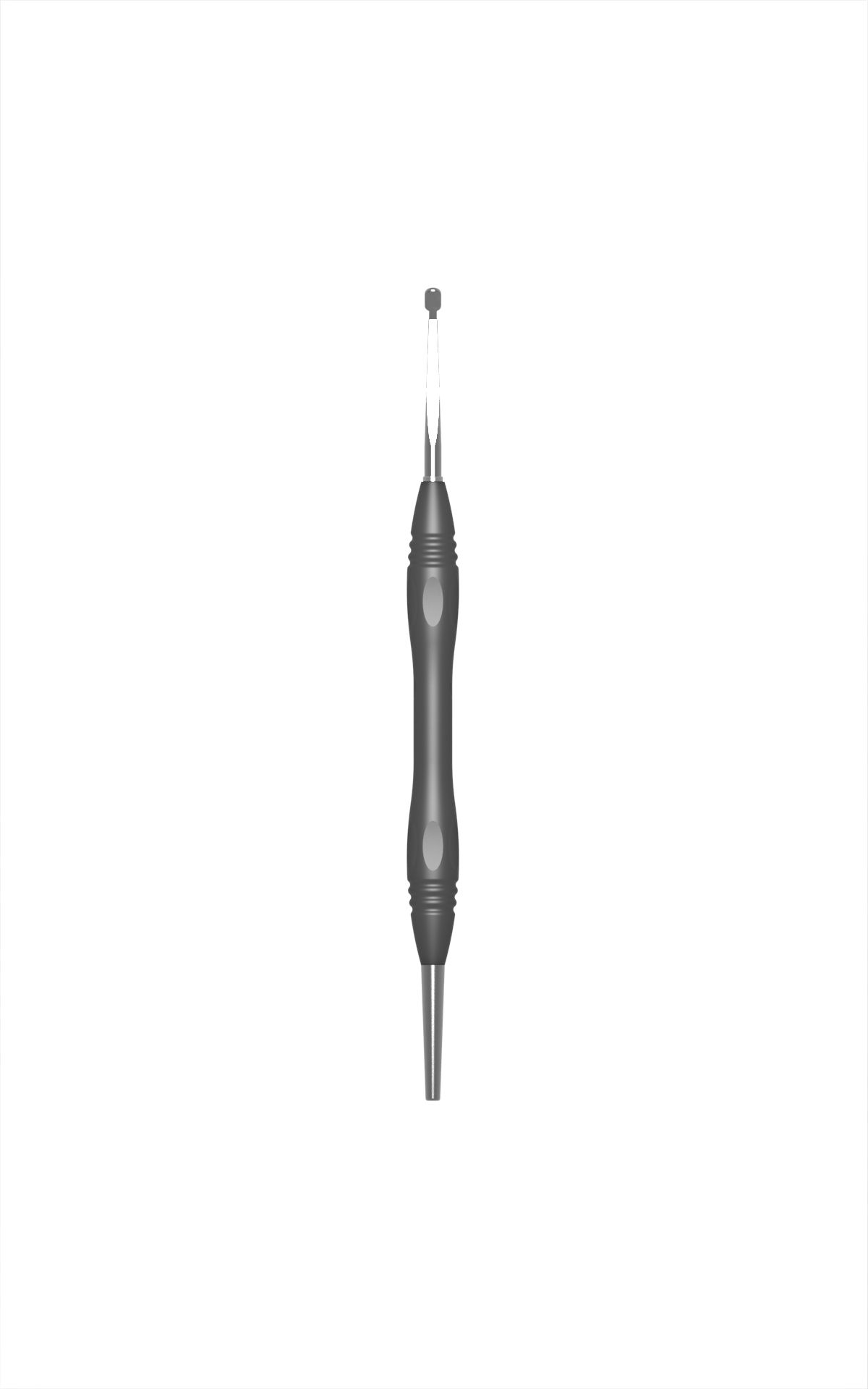 Micro-WSR-Spiegel, plan, Rhodium, 6x3mm, Griff PEEK schwarz