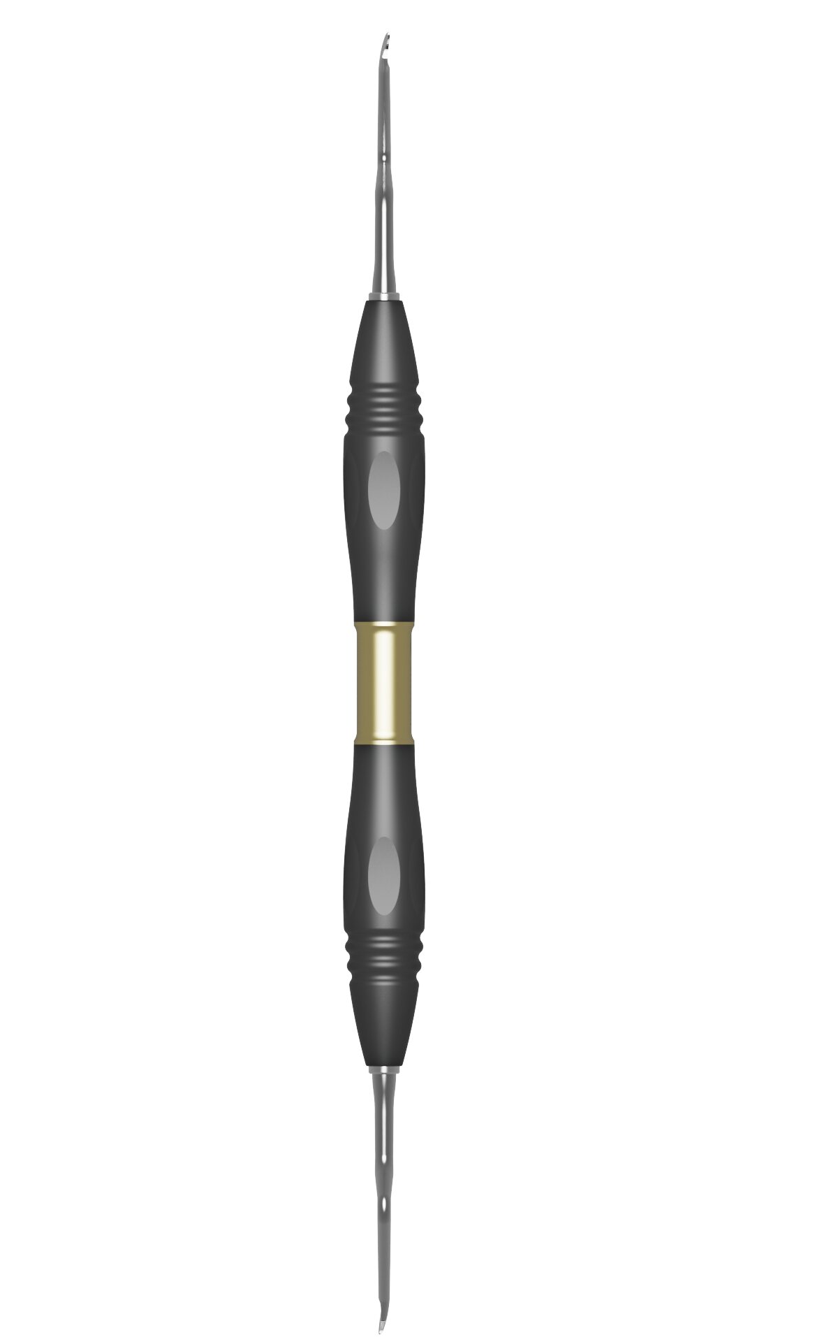 Lucas – Scharfer Löffel – Fig. 87, doppellendig, 2 mm, gezahnt – Serie BLACK SPINE – extra scharf