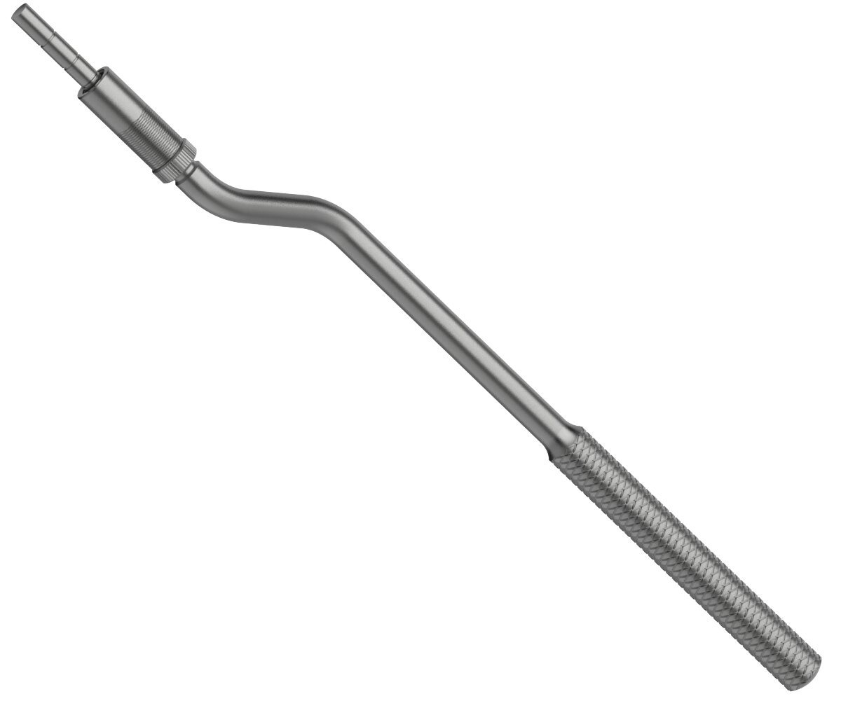 Bone Condenser, bajonettförmiger Schaft, Spitze konkav ,3,3 mm Durchmesser, zylindrisch mit stufenlos verstellbarer Tiefenmark